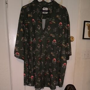 Star Wars | Green Casual Button Down Shirt